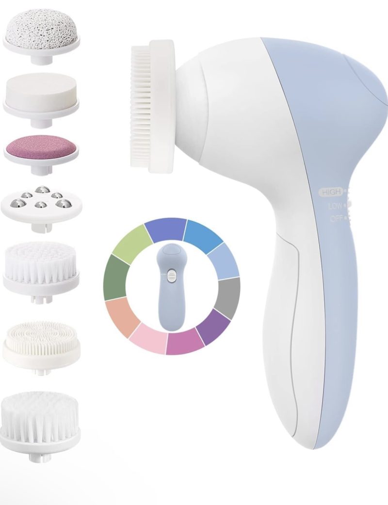 COSLUS Facial Rotating Brush Face Cleansing: 7 in 1 Electric Exfoliator Rotating Cleanser Waterproof Gentle Exfoliating, Deep face Scrubbing Skin Care Suitable for Most People Set
