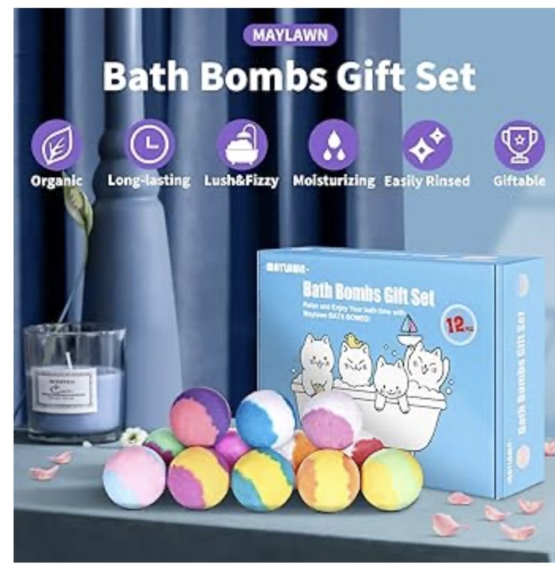 Bath Bombs Gift Set, 12pcs Handmade Fizzy Bubble Bath Bombs, Vegan & Cruelty Free, Perfect for Bubble and Spa Bath, Birthday Mothers Day Gifts Idea for Her/Him, Wife, Girlfriend - Image 5